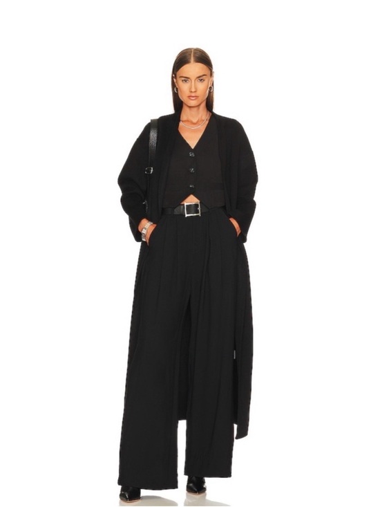 NONchalant Pants - Nonchalant Fabi Wide Leg Pant - Black Size S